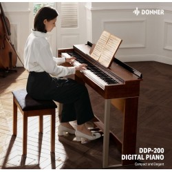 Donner DDP-200 Wooden 88 Key2電鋼琴結合聲學與美學