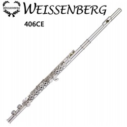 韋笙堡WEISSENBERG標準款 406CE鍍銀長笛 | 閉孔C調16孔加E鍵