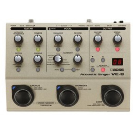 BOSS VE-8 人聲效果器 VE8木吉他彈唱效果器 BOSS VE-8 人聲效果器 VE8木吉他彈唱效果器