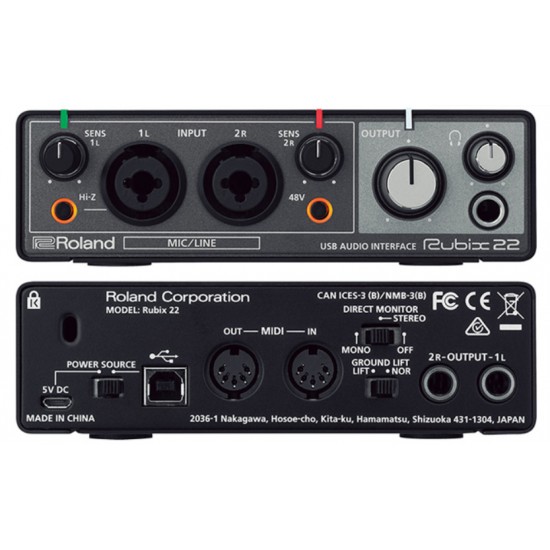 Roland Rubix22 錄音介面 通用USB可連接Mac與PC電腦 Roland Rubix22 錄音介面 通用USB可連接Mac與PC電腦