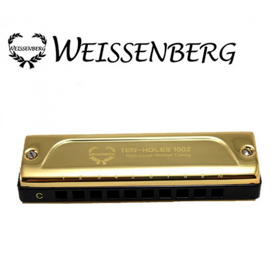 WEISSENBERG 1002-GL 高級款 韋笙堡1002GL藍調口琴-尊貴金