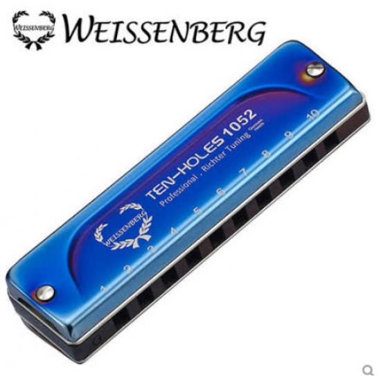 WEISSENBERG 1052-BL/FV 專業款10孔玫瑰木1052-BL/FV藍調口琴