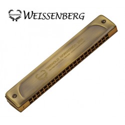 韋笙堡 WEISSENBERG2205 / RS 特級款22孔銅合金複音口琴-青古銅