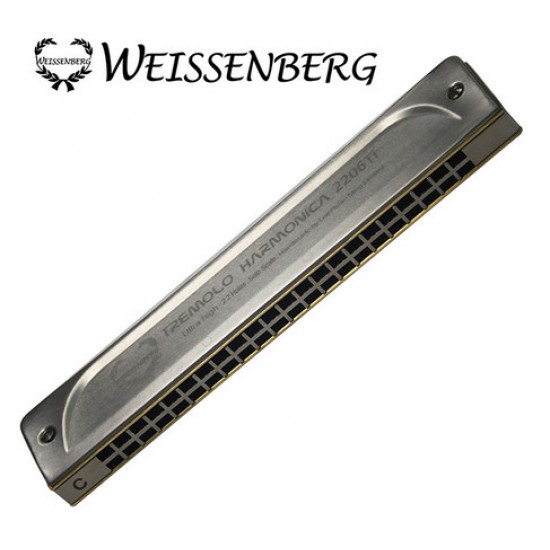 WEISSENBERG 2206Ti/TA 韋笙堡純鈦複音口琴特級款22孔-鈦原色