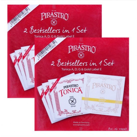 PIRASTRO Tonica 德國小提琴套弦-4/4專用/升級Gold E弦-兩入組 PIRASTRO Tonica 德國小提琴套弦-4/4專用/升級Gold E弦-兩入組