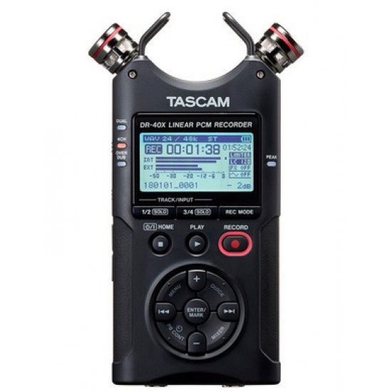TASCAM DR-40X 攜帶型DR40X數位錄音機-XY立體聲 TASCAM DR-40X 攜帶型DR40X數位錄音機-XY立體聲